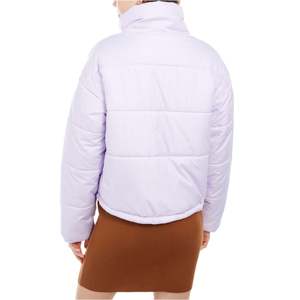 Piumino Corto da Donna Rosa Celebrity, Piumino Corto Invernale XL con Collo Alto in Fibra di Poliestere Intrecciata Traspirante Tinta - Product Image 2