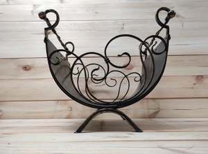 Metal Iron <b>Log</b> Rack in Brown Color with Durable Build Perfect <b>for</b> Indoor and Outdoor <b>Firewood</b> Storage Accessories - Product Image 6