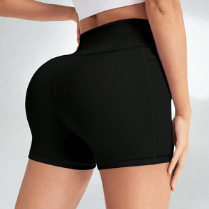 Pantalones cortos de yoga transpirables para mujer con logotipo OEM personalizado Patrón sólido y técnica de diamantes de imitación para eventos de fitness Marca minorista - Product Image 2