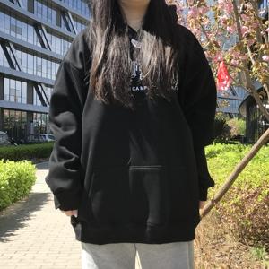 Sweat à capuche brodé écologique de qualité supérieure 340GSM Sweat-shirt en molleton lourd Streetwear surdimensionné Logo personnalisé en gros - Product Image 5