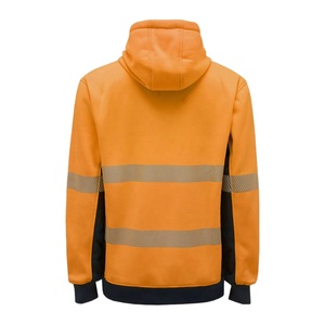 Hi Vis Breathable Cotton Plus Size Hoodie Men Custom Made Workwear Road Safety <b>Work</b> Uniform Hooded <b>Jumper</b> Reflective - Product Image 2
