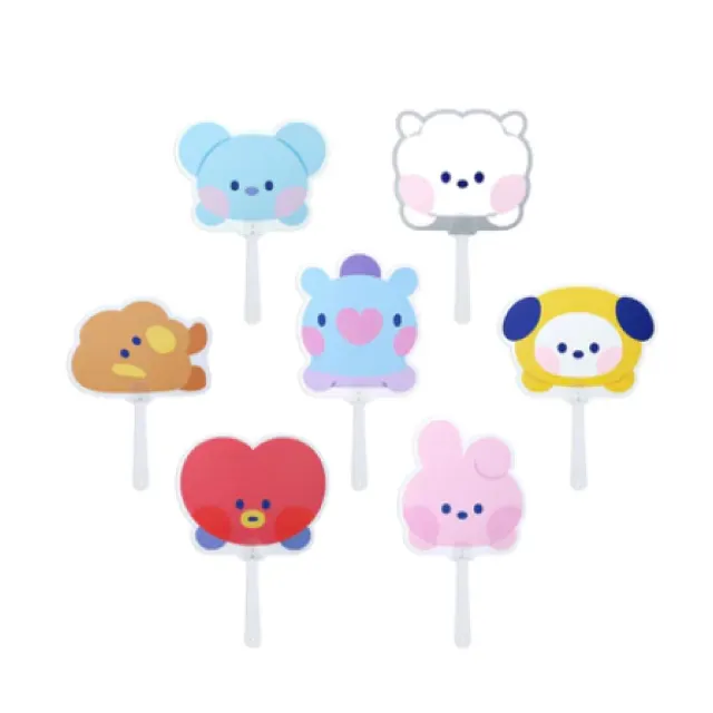 BT21 minini Characters Face Hand Fans Cars Desktop Clip Fan Hot Sell Home Appliances Portable Wholesale Summer