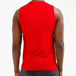 Nouveau été couleur débardeurs hommes Stringer Gym musculation vêtements hommes Fitness Muscle entraînement sans manches chemises rouge grande taille - Product Image 3
