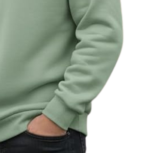 Sweat-shirt en polyester/coton tricoté à col rond pour homme, doublure en polaire douce, pull décontracté chaud pour l'hiver, manches longues - Product Image 5