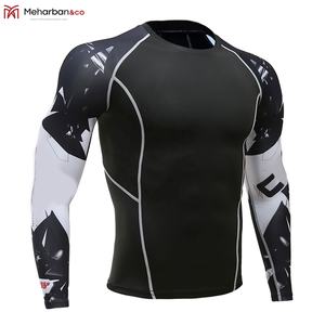 เสื้อ Rash Guard แขนยาวของผู้ชายเสื้อพิมพ์ซับลิเมชันตามสั่งทันสมัย2022ใหม่ - Product Image 2