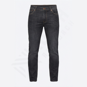 <b>Men's</b> Trendy All Match Slim Fit Stretch Denim <b>Jeans</b> Mid <b>Waist</b> Winter Autumn Fashionable Solid Straight Style Washed Bulk - Product Image 1