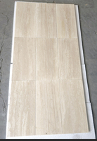 2024 Denizli Classique Lumière Travertin 1.5x30x60cm Veine Coupe Marbre Dalle Carreaux Brossé Moderne pour Intérieur/Extérieur Restaurants Hôtels