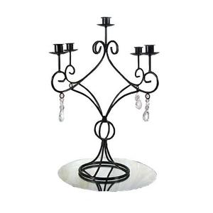 Decoración interior y exterior para el hogar, soporte de luz para velas de fiesta de boda, acabado plateado, portavelas de 5 brazos de Metal alto, Navidad - Product Image 6