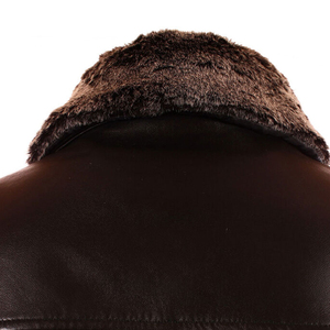 Nouvel arrivage de veste en cuir de fourrure de haute qualité pour hommes vente en gros de veste en cuir nouveau design pour hommes meilleures ventes - Product Image 4