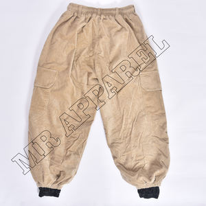 Pantalones de Nieve Cargo de Pana Beige para Invierno, al por Mayor, con Múltiples Bolsillos con Cremallera y Puños Elásticos - Product Image 2