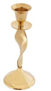 Portavelas decorativo de mesa de diseño de metal con acabado dorado para restaurante y bar de hotel - Product Image 3