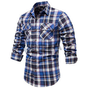 Camisetas de franela para hombre de talla personalizada más populares, camisetas de franela para hombre de nuevo estilo hechas a medida, camisetas para hombre con cuello redondo - Product Image 2