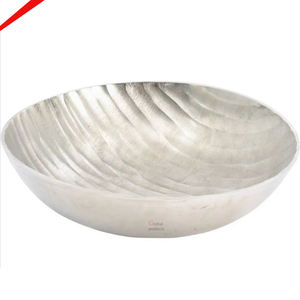 Cuenco para servir de acero inoxidable con acabado plateado de excelente diseño 2025 para hoteles, restaurantes y bares - Product Image 1