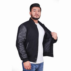 Vestes d'université du fabricant du Pakistan, couleur noire, grande taille, vêtements décontractés, vestes de Baseball d'hiver, Logo OEM, Service - Product Image 6