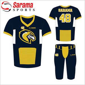 Uniforme de football américain Dernier maillot et short respirant imprimé Gridiron Jersey Uniform à vendre - Product Image 3