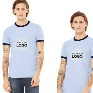 T-shirt homme à manches courtes en coton Chemise décontractée Bella T-shirt en toile Ringer Soft T-Shirts Fine Jersey Crew Neck T-Shirts - Product Image 4