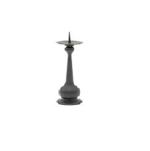 Élégant et sophistiqué, porte-bougie artisanal en aluminium écologique avec base robuste pour la décoration de table de Pâques et de Noël - Product Image 1