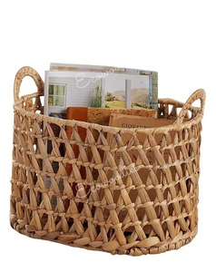 Handmade Natural Woven Rattan Basket Living Room Home Furniture-Magazine <b>Rack</b> Newspaper <b>Storage</b> Holder Handmade Rattan Magazine - Product Image 4