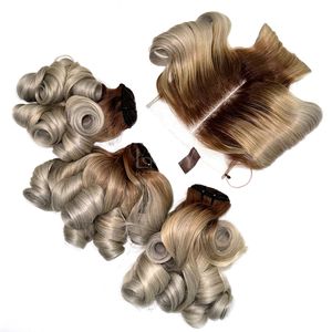 Haute Qualité Blonde 613 Couleur Vietnamien Vierge Cheveux Humains Fermeture Ensemble Cheveux Tissage Extensions Machine Double Trame - Product Image 3