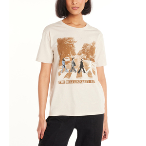 Custom Women's Vintage Quality Short Sleeve T-Shirts Streetwear Heavy Denim Flannel Fabric Digital Printing Hole Decoration <b>Tops</b> - Product Image 5