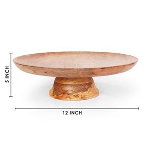 Support à gâteau en bois artisanal de fournisseur indien avec finition naturelle, parfait pour la présentation de gâteaux et les événements élégants - Product Image 3