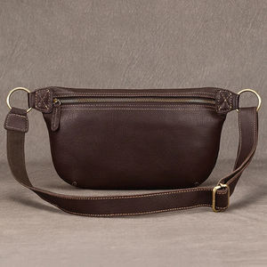 กระเป๋าคาดอกหนัง PU ไมโครไฟเบอร์สำหรับผู้ชาย, กระเป๋าคาดอกแบบแฮนด์ฟรีพร้อมโลโก้ออกแบบได้ตามต้องการคลาสสิก - Product Image 6