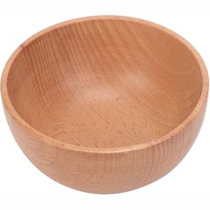 Bol à soupe en bois massif fait à la main, résistant à la chaleur, style japonais, bol profond en bois pour céréales, vaisselle de qualité alimentaire, bol à pâte en bois - Product Image 1