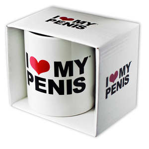 Tasse à sublimation personnalisée « I Love My Penis », 15 oz, en céramique et grès, design moderne de dessin animé, compatible micro-ondes, isolée thermiquement pour les boissons froides - Product Image 2