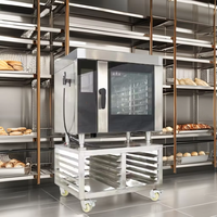 Four à vapeur combiné commercial AS-CS10D en acier inoxydable avec écran tactile, 10 niveaux, idéal pour les hôtels et restaurants, spécial produits à base de farine de blé