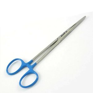 Fórceps de hemostato Kelly AZUL ALEMÁN 5,5 Instrumentos dentales quirúrgicos rectos CE ISO APROBADO VENTA CALIENTE - Product Image 1