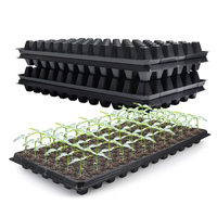 Barquettes de semis réutilisables en PVC noir, écologiques et durables, pour pépinières commerciales et jardins, avec plusieurs options de cellules