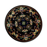 Pietra Dura Marmor-Intarsien Couchtisch Langlebige Wohnzimmermöbel Mogul-Kunst Inspirierte Traditionelle Einrichtung