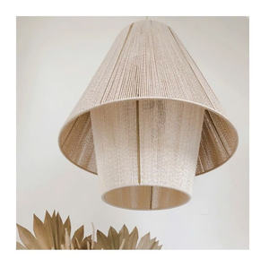 Abat-jour suspendu vintage en jute, décoration en gros moins cher - Product Image 1