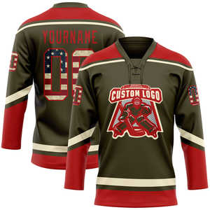OEM 2025 Polyester Mesh Ice Hockey Jersey <b>for</b> <b>Men</b> Custom Made Ice Hokey Jersey Top Quality USA - Product Image 5