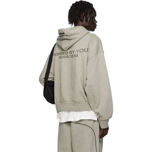 个性化标志公司连帽衫纯色工作服连帽衫街加大码男女通用运动男装连帽衫服装 - Product Image 2