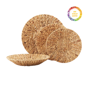 <b>Woven</b> Hyacinth <b>Basket</b> with Natural Texture for Living Space - Product Image 3