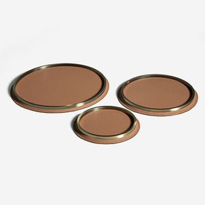 Présentoir à bijoux T-172Durable plateau en cuir décoration de la maison belle <span class=keywords><strong>Dubai</strong></span> <span class=keywords><strong>Diner</strong></span> plateau de salle de bain en métal de luxe - Product Image 1