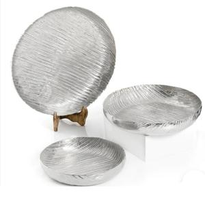 Diseño exclusivo Metal Níquel Acabado Bandeja para servir Vajilla Bandeja para servir comida Hoteles Hogar Restaurante Bandeja para servir metal - Product Image 5