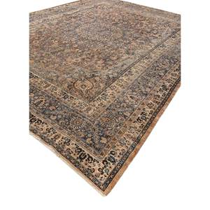 Tapis en laine noué à la main Aalam Blue Pae-6390 9x12 rectangulaire à motif médaillon pour la décoration de la maison, du salon ou de l'couloir - Product Image 2