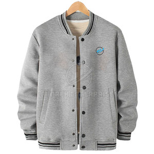 Chaqueta Letterman Ligera y Ecológica de Algodón/Lana de Primera Calidad para Hombre, Ropa Casual de Invierno Transpirable, Servicio OEM, Venta al Por Mayor - Product Image 1