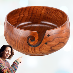 Cuenco de madera premium para tejer y hacer ganchillo. Corte en espiral suave, acabado duradero, adecuado para la venta al por mayor y al por menor. - Product Image 1