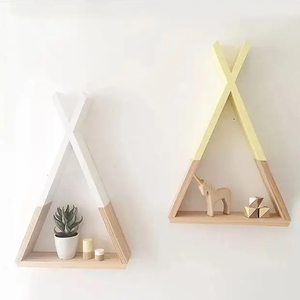 Estante de madera para habitación de niños, estantes de almacenamiento montados en la pared personalizados para el hogar, hoteles, sala de estar, cocina, baño, accesorios de decoración del hogar - Product Image 1