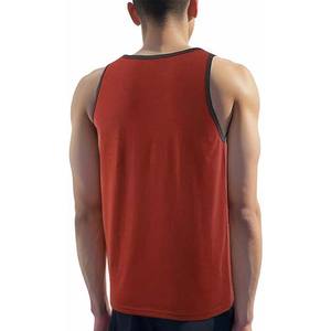 เสื้อกล้ามออกกำลังกายผู้ชายแบบไม่มีแขน  สำหรับเล่นกีฬา  ฟิตเนส  เพาะกาย  วัสดุโพลีเอสเตอร์ผสมสแปนเด็กซ์  รับผลิตแบบ OEM พร้อมสกรีนโลโก้ตามต้องการ - Product Image 2