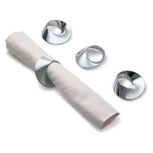 Servilletero Minimalista de Latón Pulido, Diseño Ovalado Escultural Ancho y Trenzado, Porta Servilletas de Metal para una Mesa de Comedor Elegante y de Lujo - Product Image 3