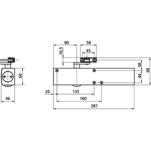 Componentes y Sistemas GEZE TS 4000/2000 Silver Linkage Standard para RV - Product Image 3