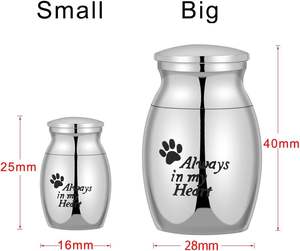 Unisex Custom-Size <b>Mini</b> Grandma Memorial Jewelry <b>Urn</b> Metal Cremation <b>Ashes</b> Holder <b>for</b> Funerals Friend's Memorial Jewelry Unique - Product Image 4