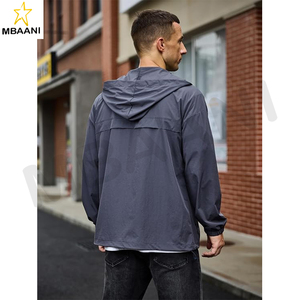 Veste coupe-vent pour homme, col montant, légère, veste de sport, coupe-vent 1/4, col montant pour le golf, avec poches - Product Image 6