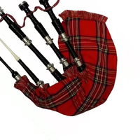 Cornemuses écossaises des Grands Highlands Royal Stewart, personnalisables, avec montures en nickel-argent rouge, en bois laqué, clé Bb, pour la pratique