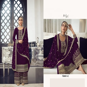 Bordado de diseñador Palazzo Shalwar Kameez - Product Image 2