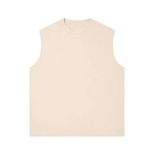 Chaleco de algodón 100% para hombre con logotipo personalizado 300G Chaleco deportivo de verano pesado Camiseta suelta sin mangas Estilo formal - Product Image 5